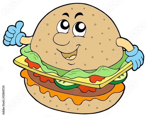 Cartoon hamburger