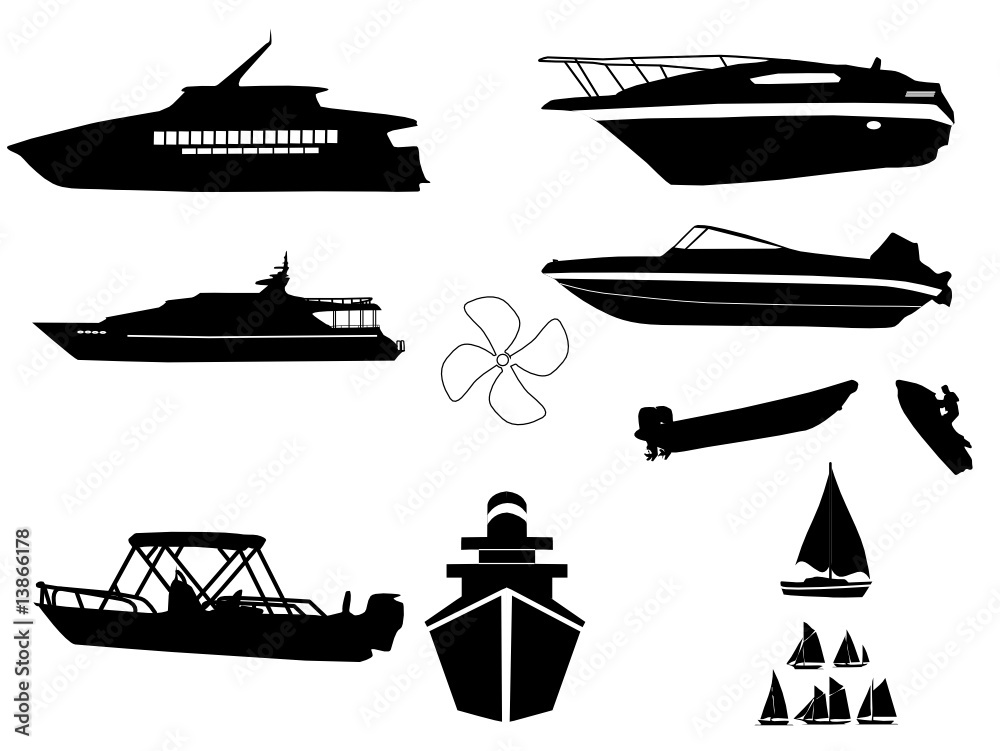 watercraft silhouettes (compilation)