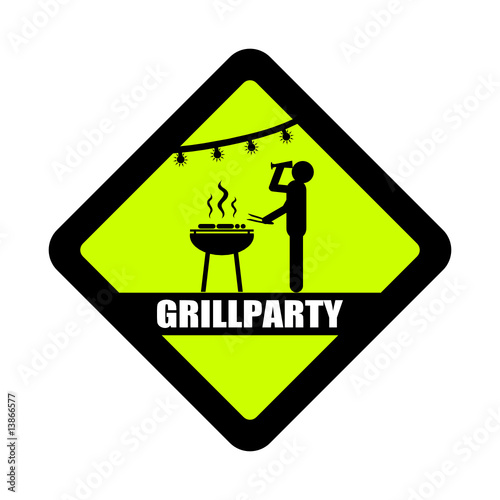 schild grillparty (trinken)