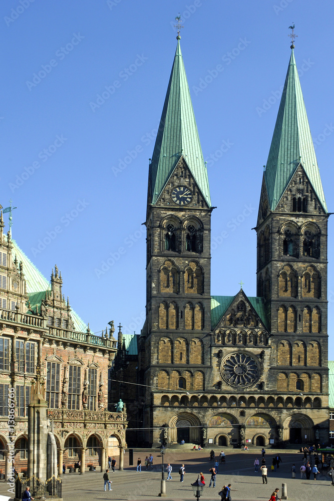 Fototapeta premium Hansestadt Bremen, Marktplatz, Rathaus