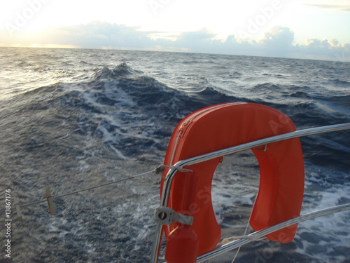 Cuadro en lienzo Elements voiliers en mer