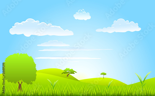 landscape spring scene