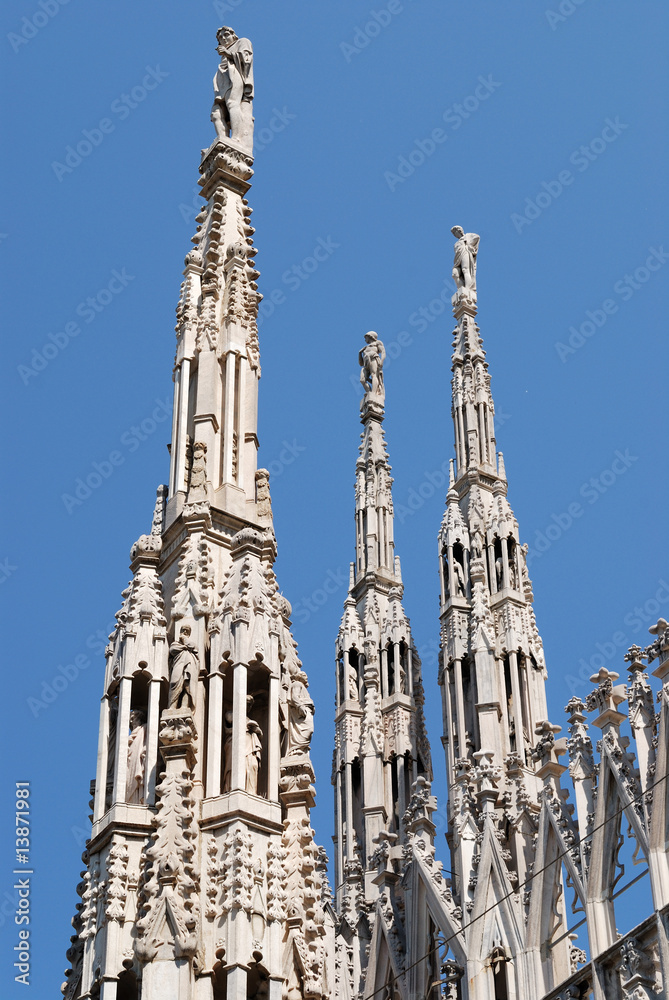 Duomo di Milano: particolare delle guglie