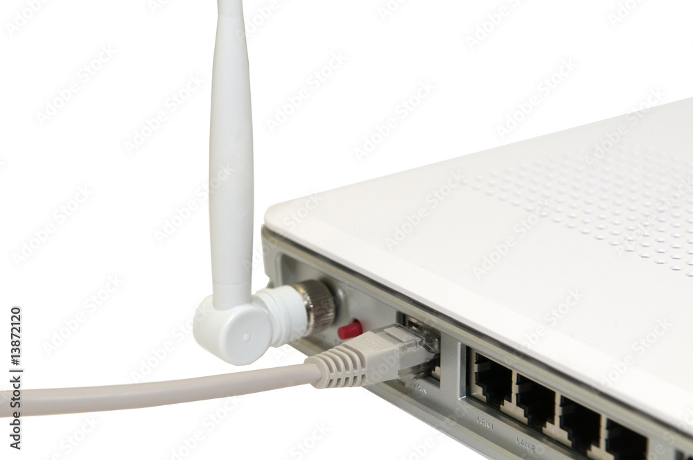 Internet wireless router isolated on white background Internet wireless router isolated on white background