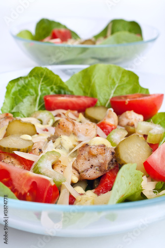 healthy light chicken breast salad