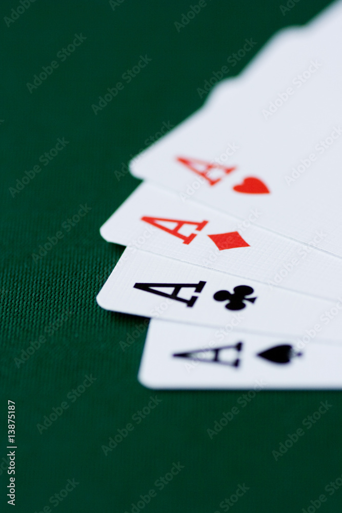 Playing cards - four aces Playing cards - four aces