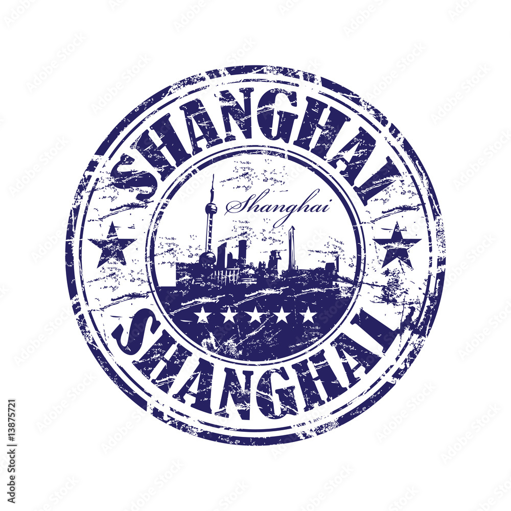 Naklejka premium Shanghai rubber stamp