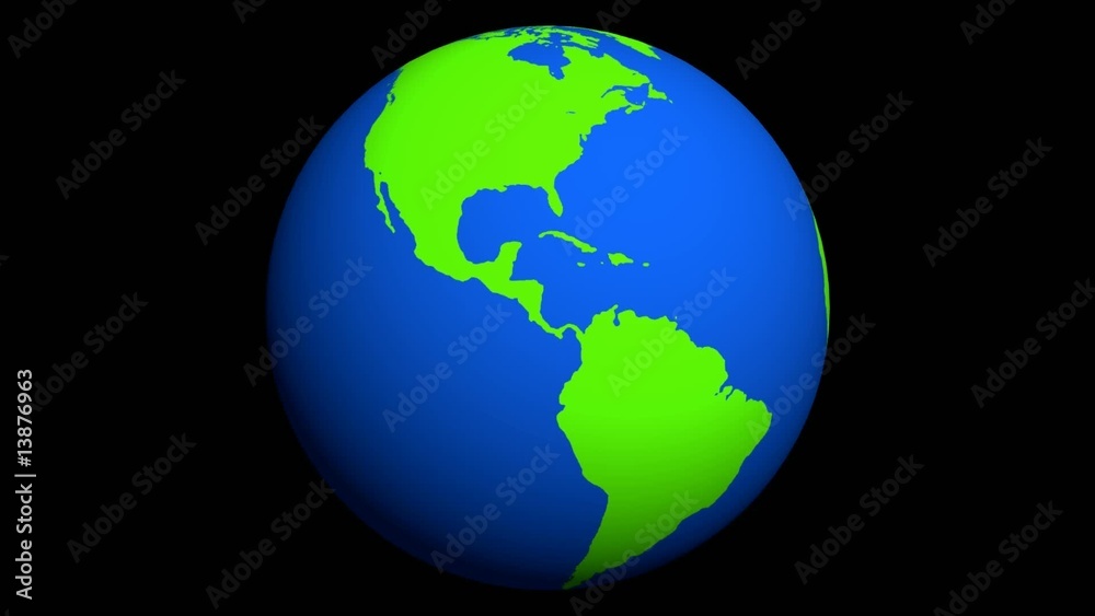Globe Animation on Black background Globe Animation on Black background