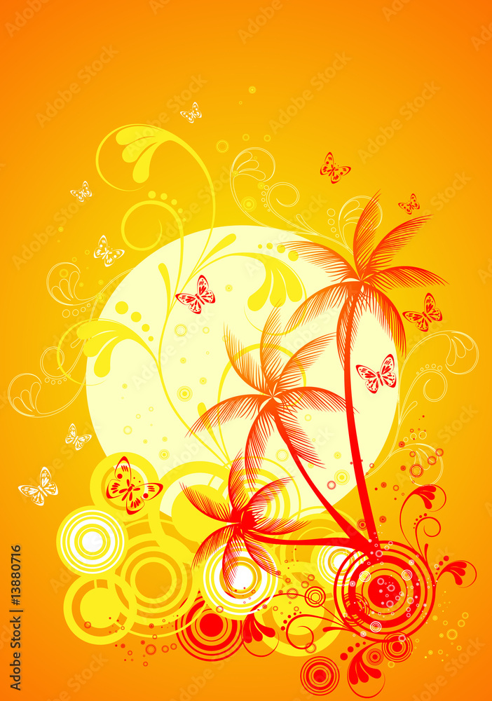 Stylized palm trees Stylized palm trees