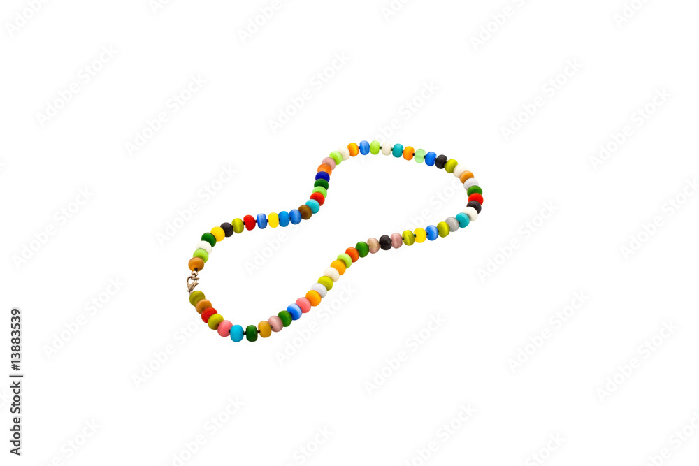 Necklace made of colorful beads Necklace made of colorful beads