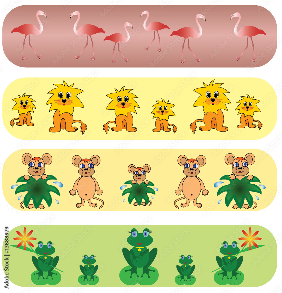 Obraz premium Set elegance and universal animals backgrounds.Vector.