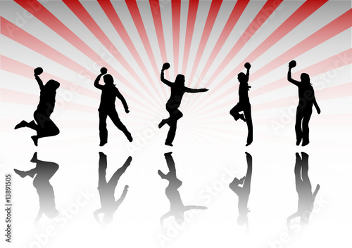 Handball silhouettes