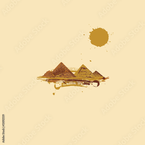 Pyramid in desert