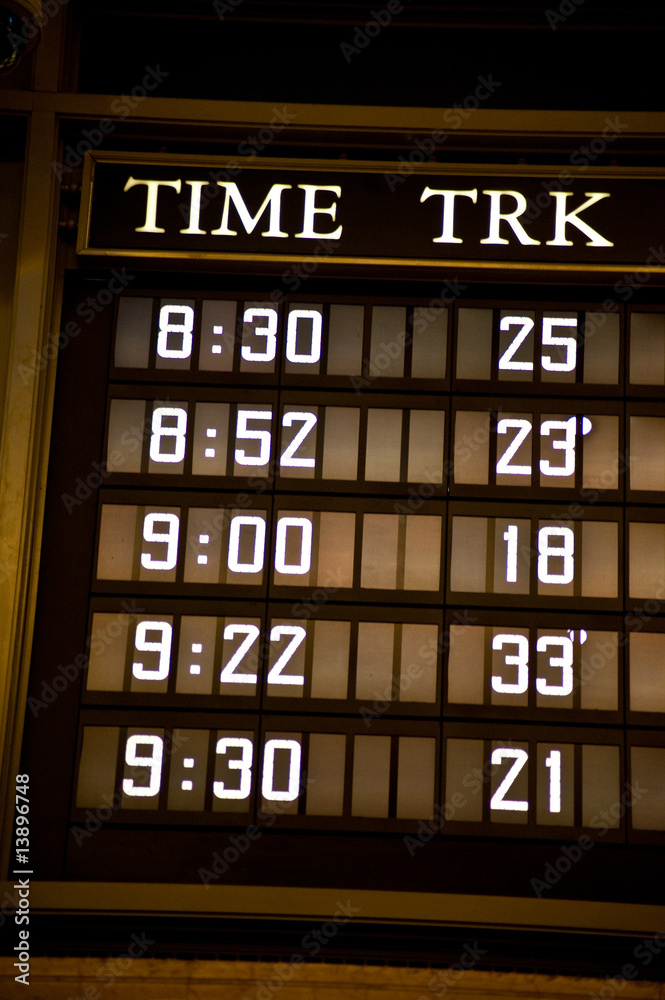 Obraz premium Train schedule