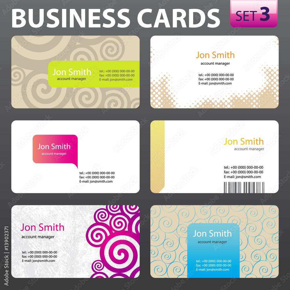 Fototapeta premium Business card templates.