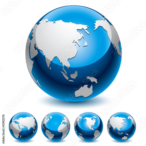 Globe map.