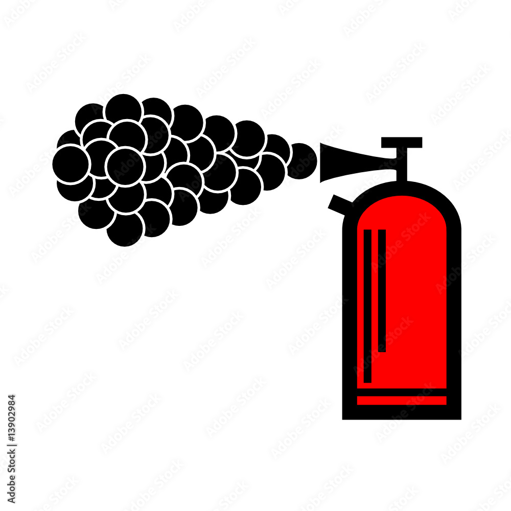 feuerlöscher (rot-schwarz)