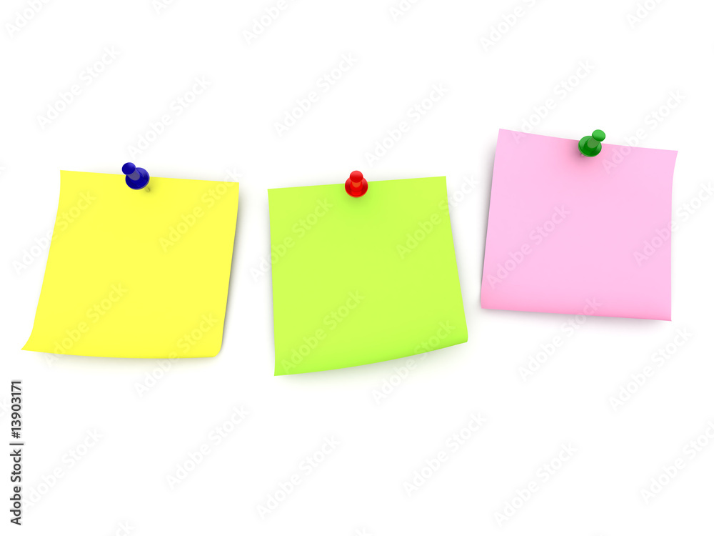 Sticker notes isolated on the white background Sticker notes isolated on the white background