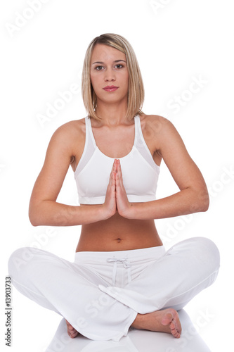 Fitness series - Attractive woman in yoga position