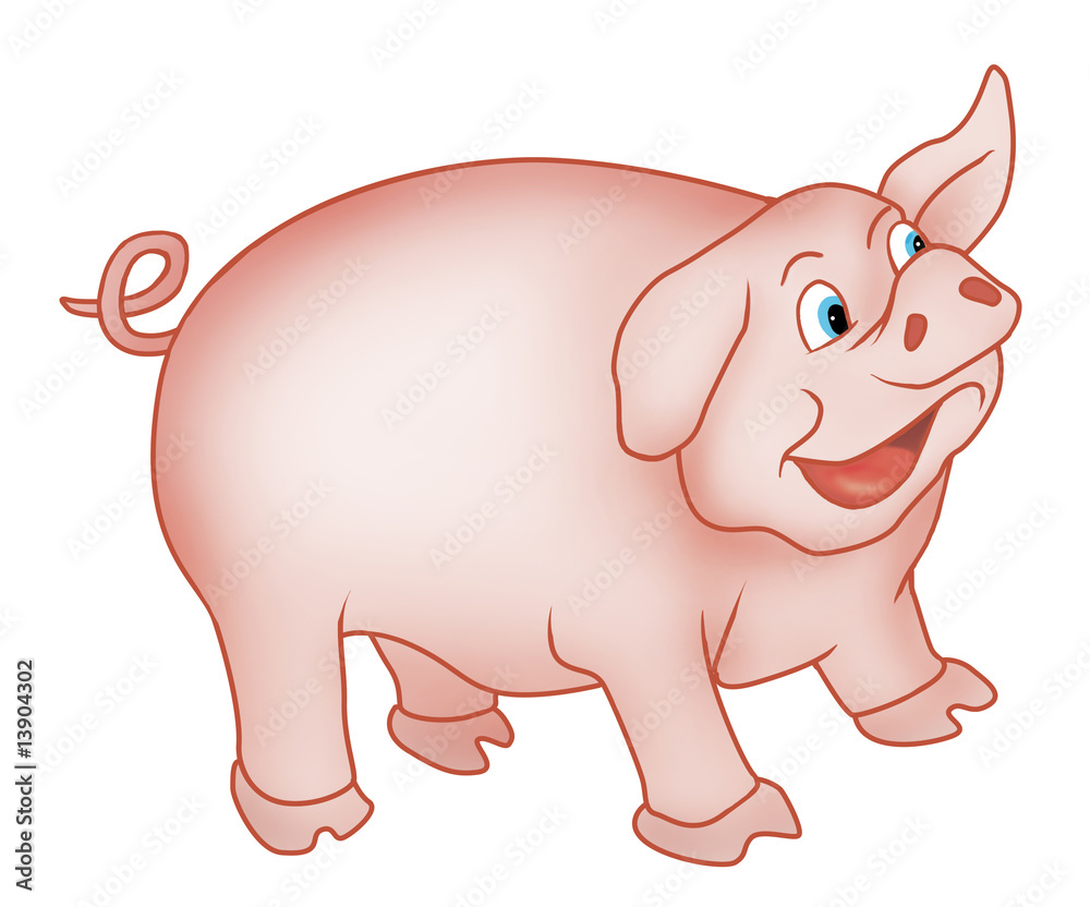 Fototapeta premium happy pig