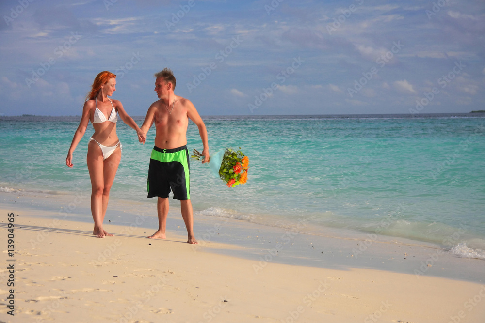 Man and woman by the sea Man and woman by the sea