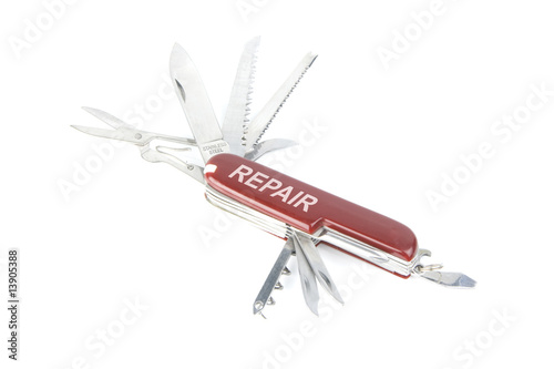 marketing red swiss army pocket knife tool