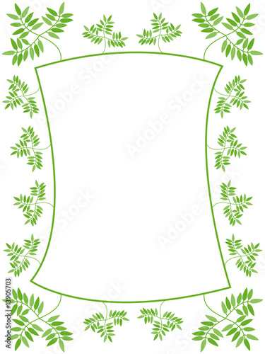 Green leafs frame