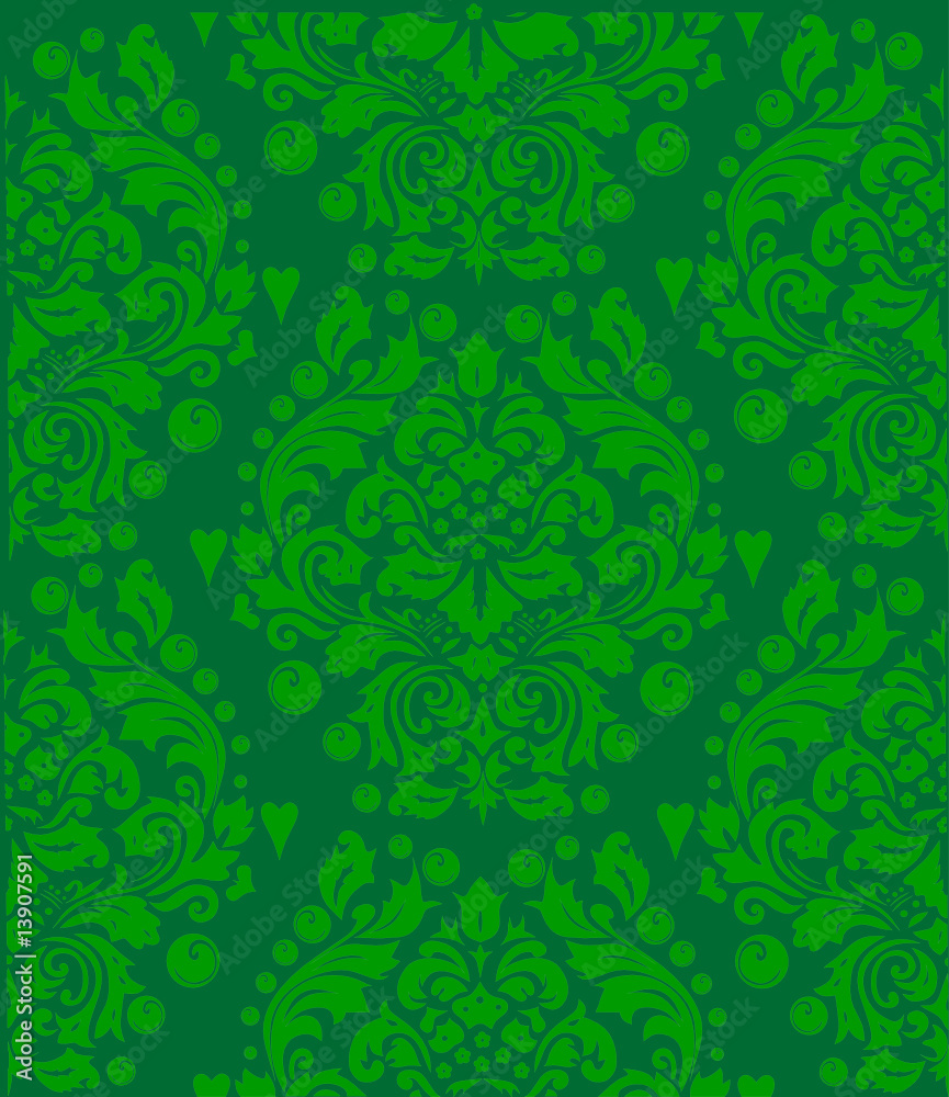 green tiled symmetrical background