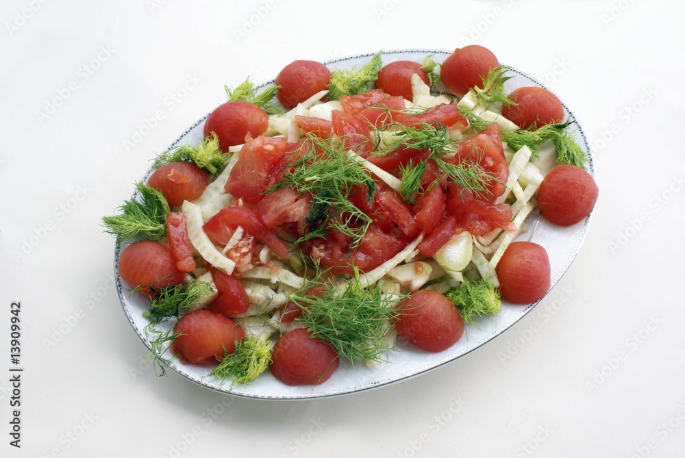 tasty red and green salad for lunch tasty red and green salad for lunch