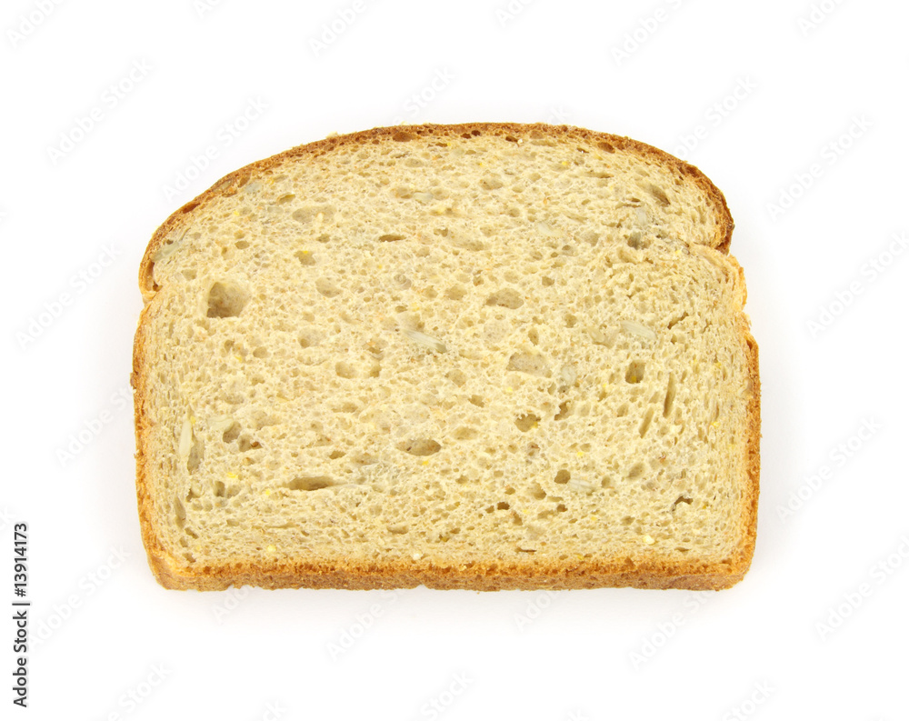Single slice of multi grain bread Single slice of multi grain bread
