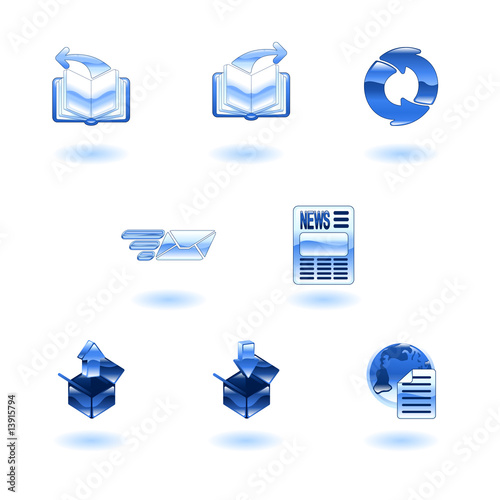 Shiny internet browser icon set