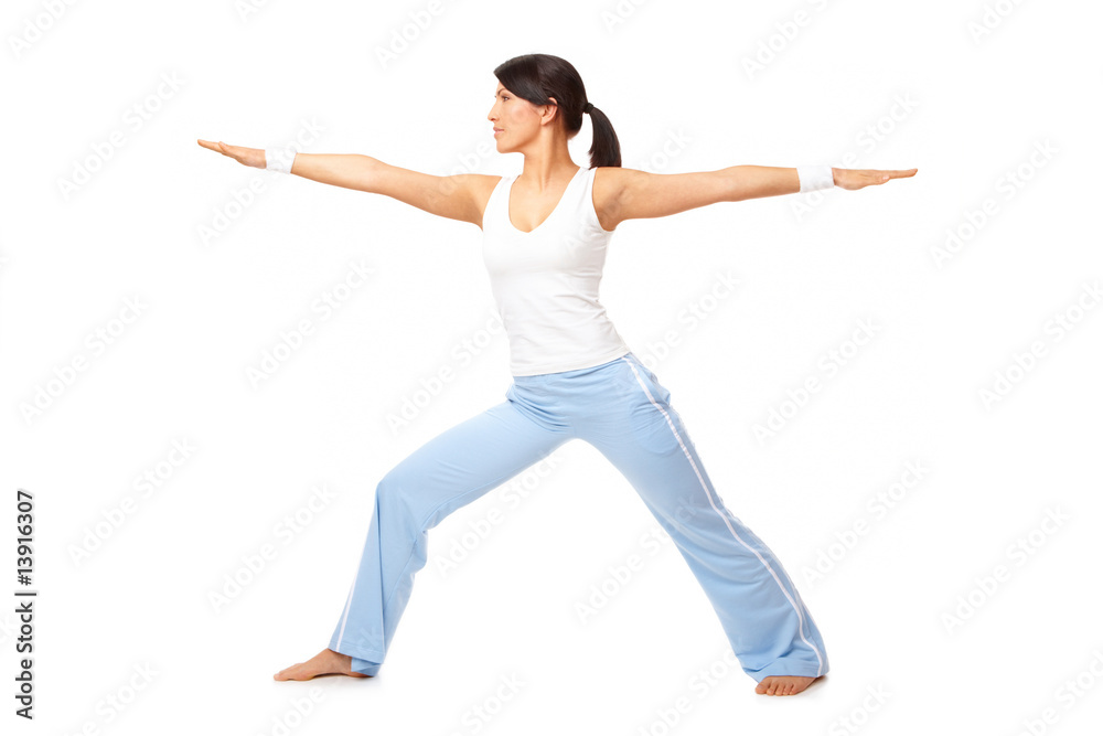 Young woman doing exercise Young woman doing exercise