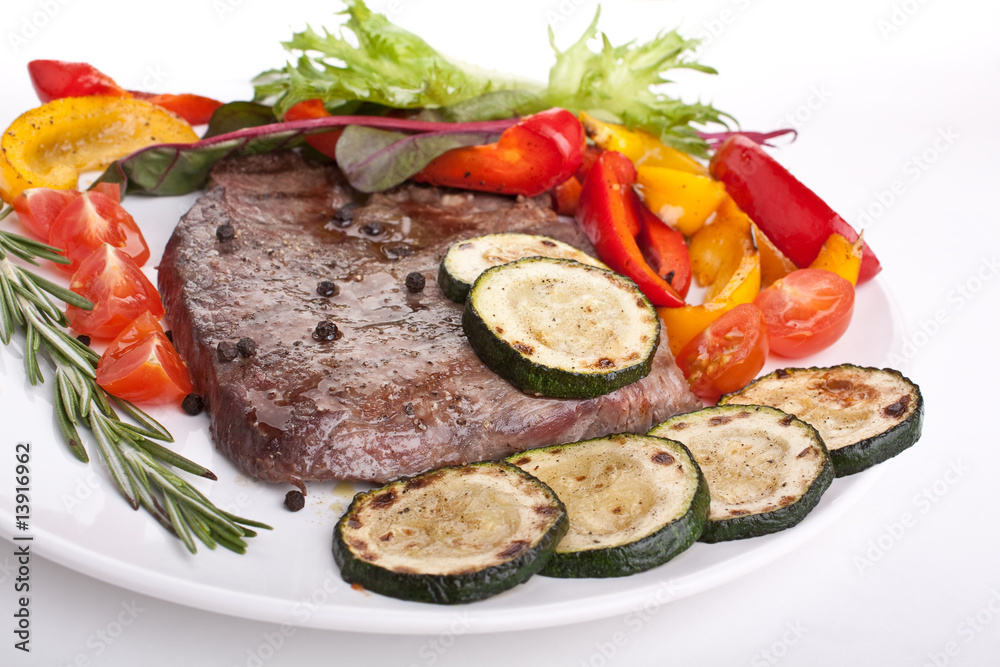 tender beef fillet steak with vegetables tender beef fillet steak with vegetables
