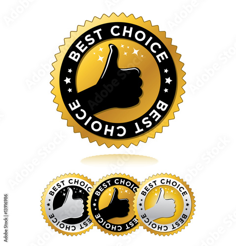 set of "best choice" label