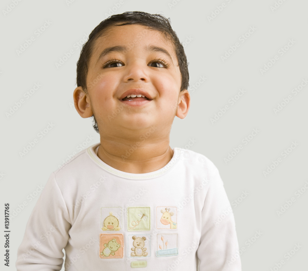 Toddler Boy Throwing His Head Back for a Laugh Stock Photo Adobe Stock