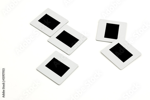 slides with plastic frames on llightbox