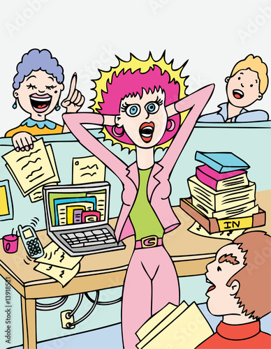 Stressed Office Woman