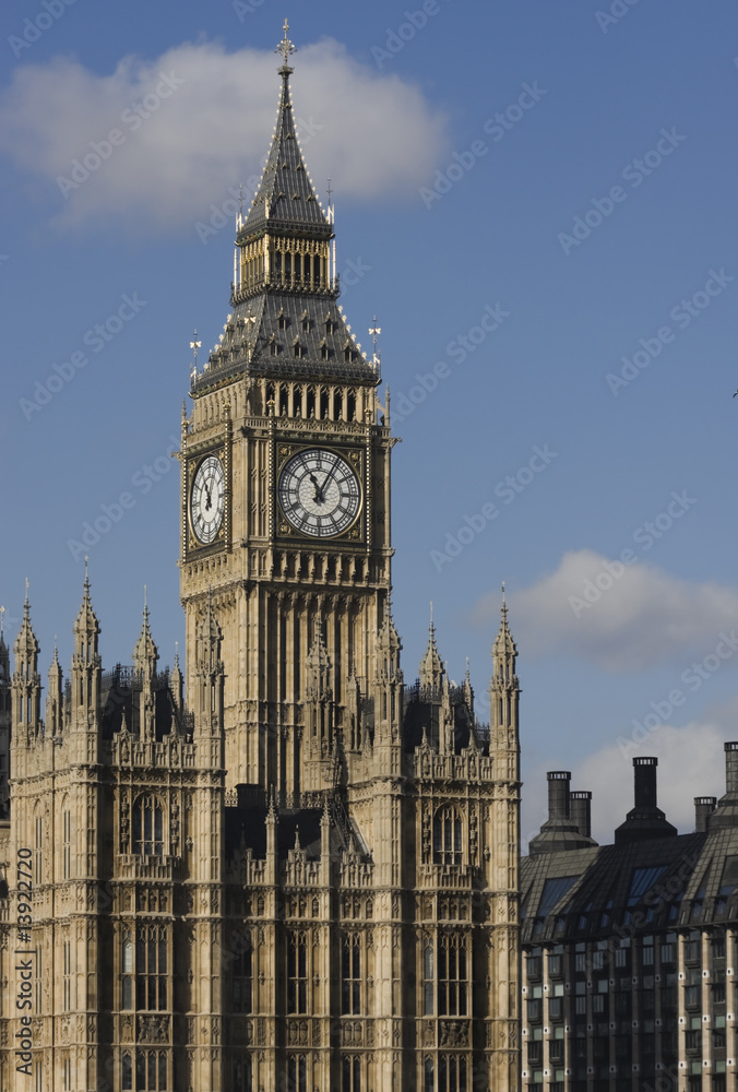 Big Ben and fragment of Palace of Westminster