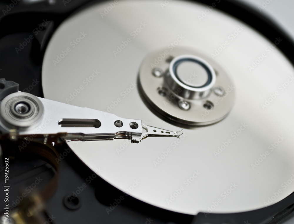 Hard disc drive inside details Hard disc drive inside details