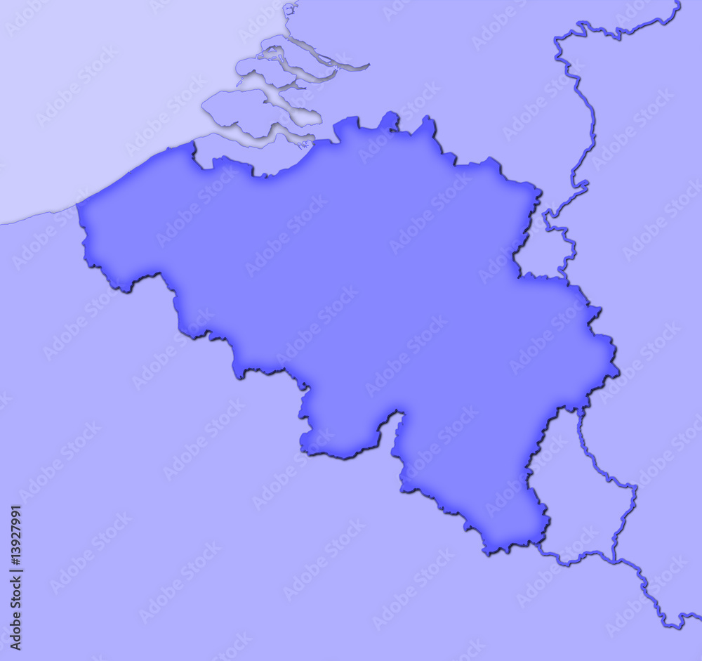 Belgien, Landkarte