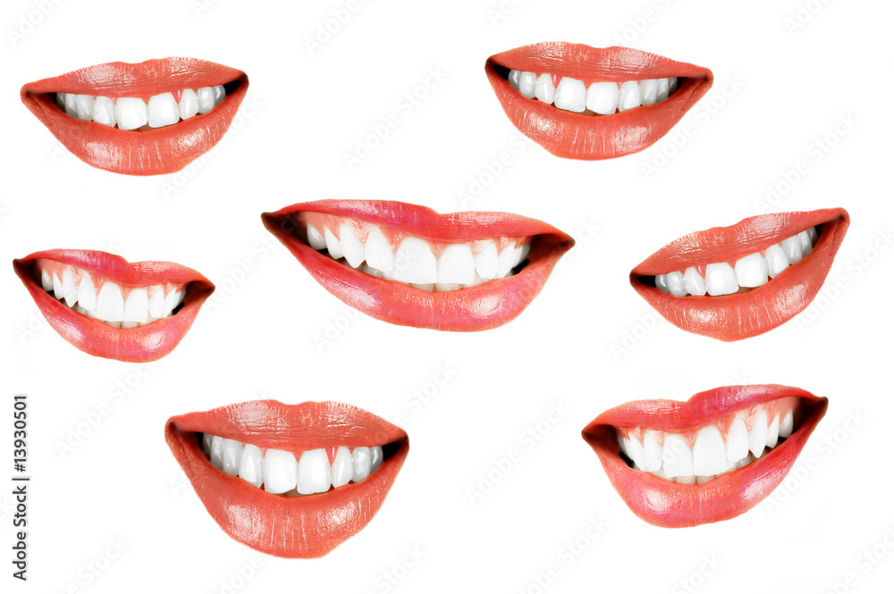 Fototapeta premium Various smilling women mouth