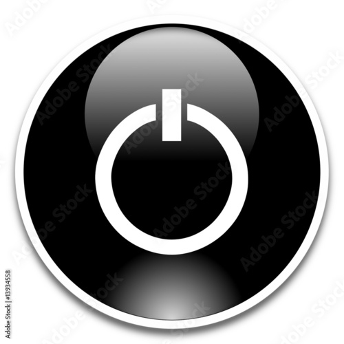 Bouton Glossy Eteindre Noir