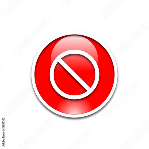 Bouton Glossy Interdit Rouge