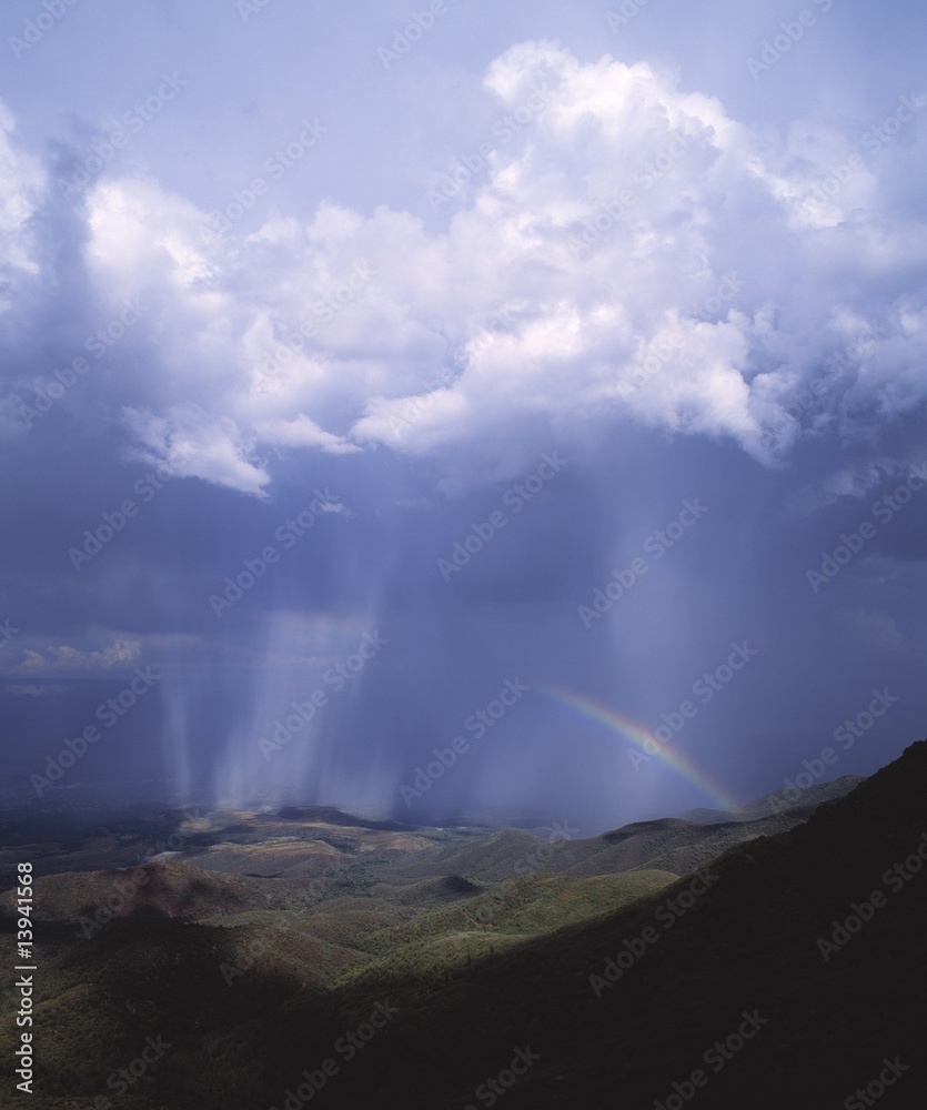 Rainstorm and rainbow in the Verde Valley Rainstorm and rainbow in the Verde Valley