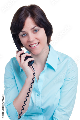Business woman on the telephone
