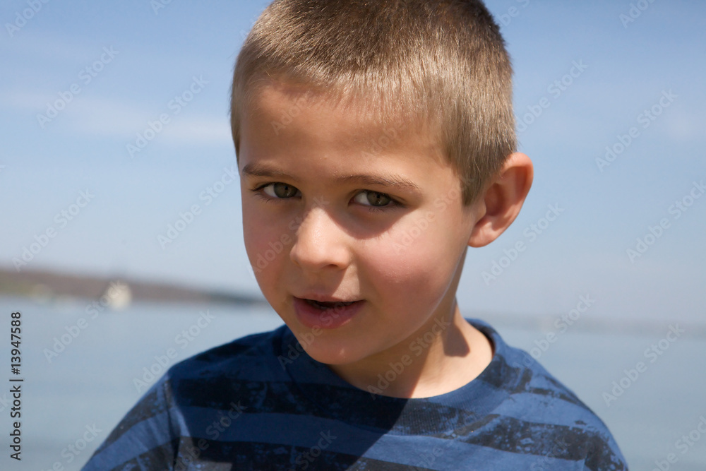 Cute little boy with a goofy look Cute little boy with a goofy look