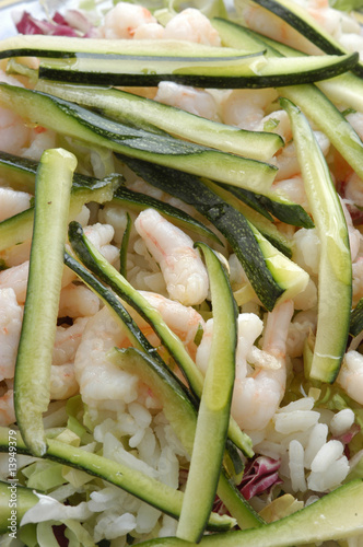 Insalata di riso ai gamberetti e zucchine - Antipasti di pesce