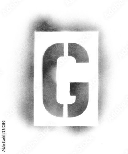 Stencil letters in spray paint