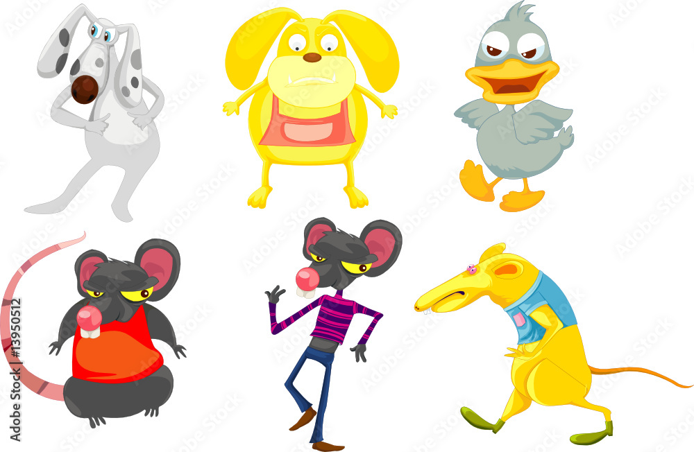 Obraz premium various angry cartoon