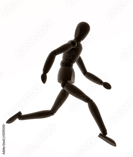 Running people silhouette.